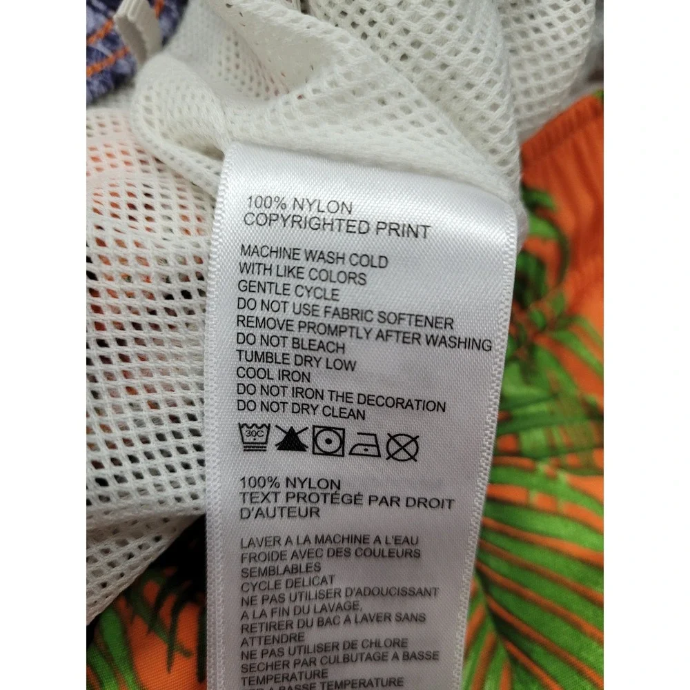 Tommy Bahama Swim Trunks Mens XL‎ Orange Tropical Floral Cargo Mesh